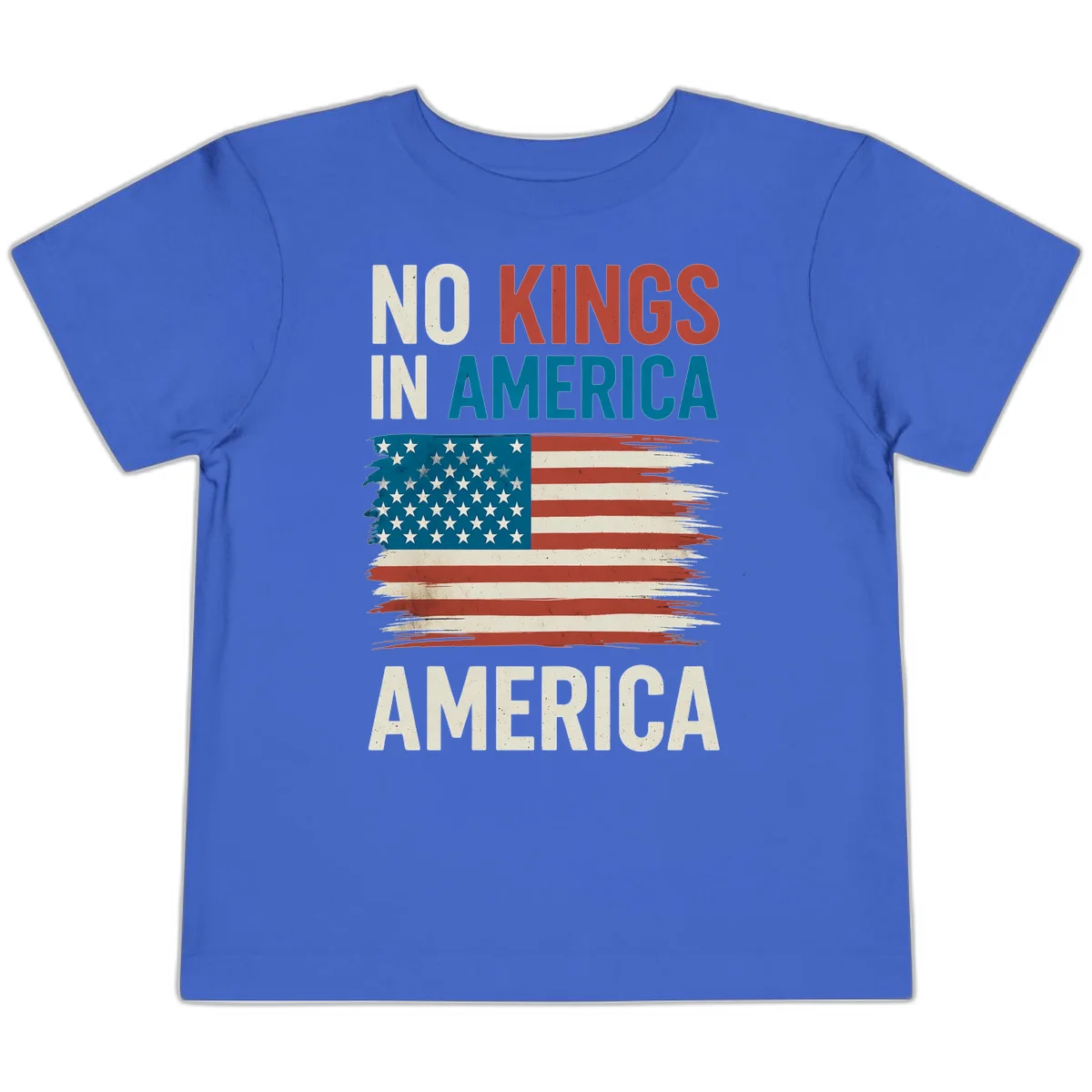 No Kings In America Toddler T-Shirt in True Royal