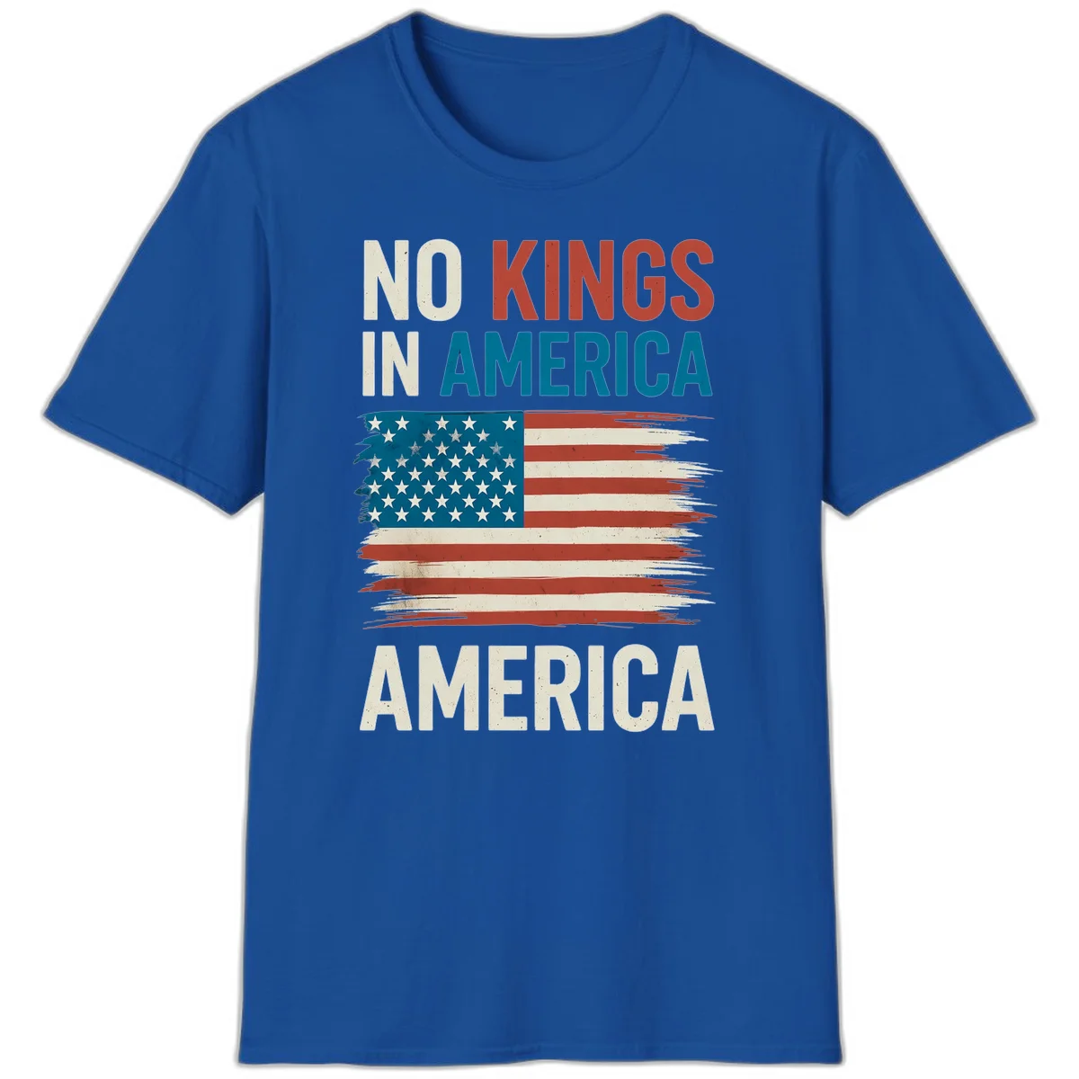 No Kings In America T-Shirt in Royal