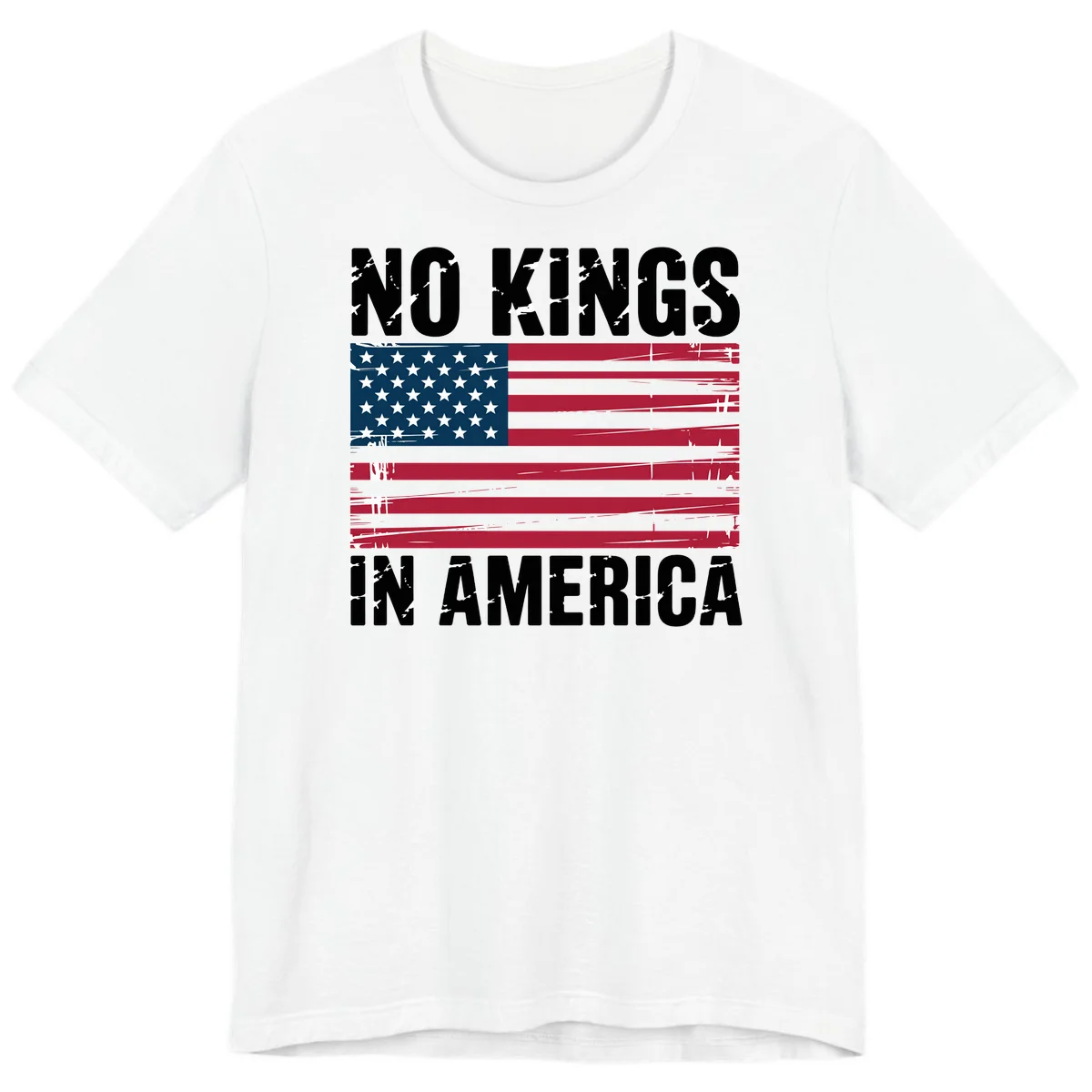 No Kings In America Declaration Flag Premium T-Shirt in White