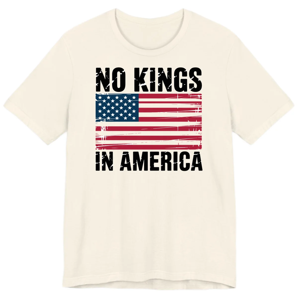 No Kings In America Declaration Flag Premium T-Shirt in Natural