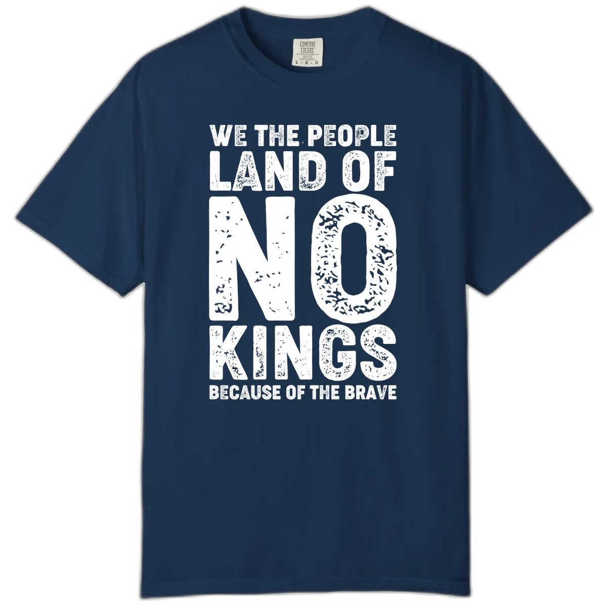 We The People Bravery Foundation Comfort Color Tee in Navy