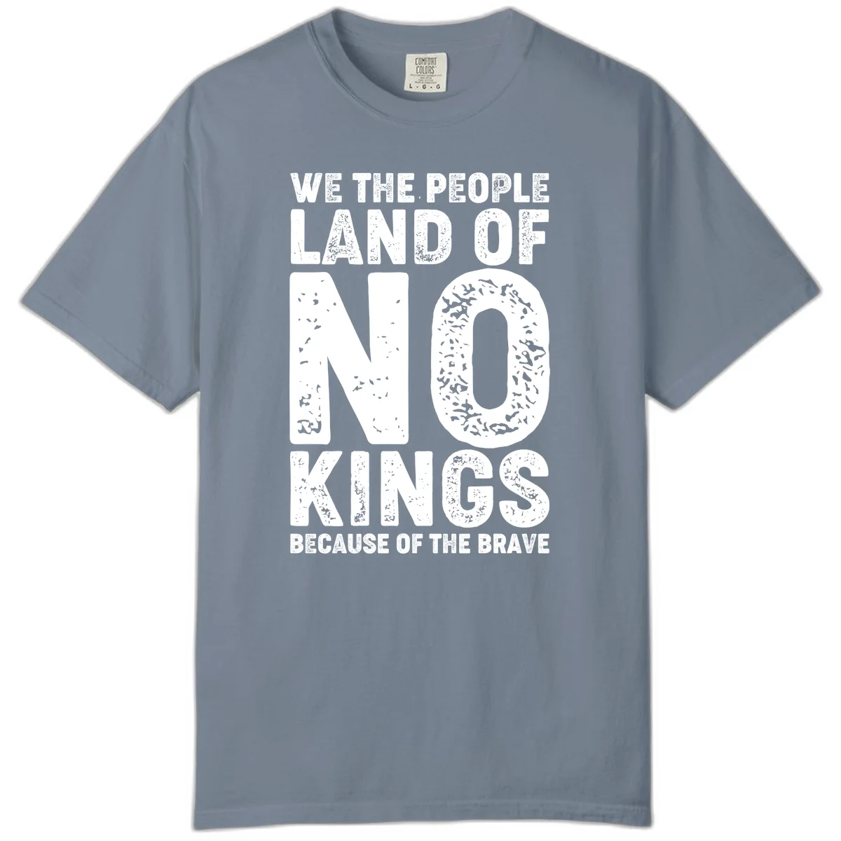 We The People Bravery Foundation Comfort Color Tee in Blue Jean