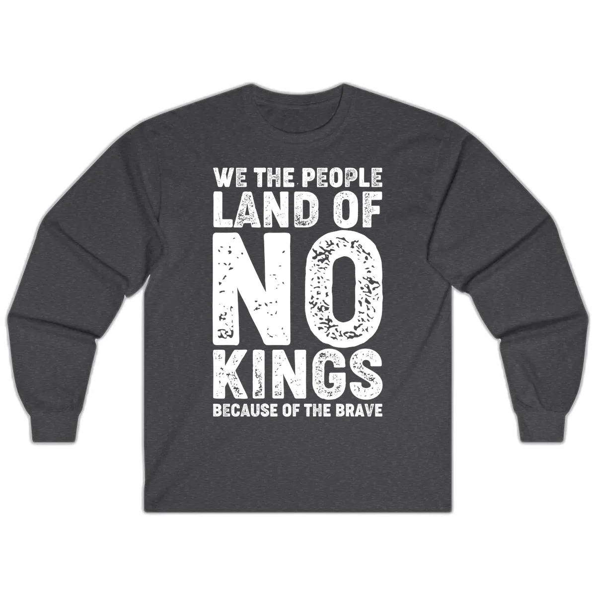 We The People Bravery Foundation Historical Quote Long Sleeve in Dark Heather