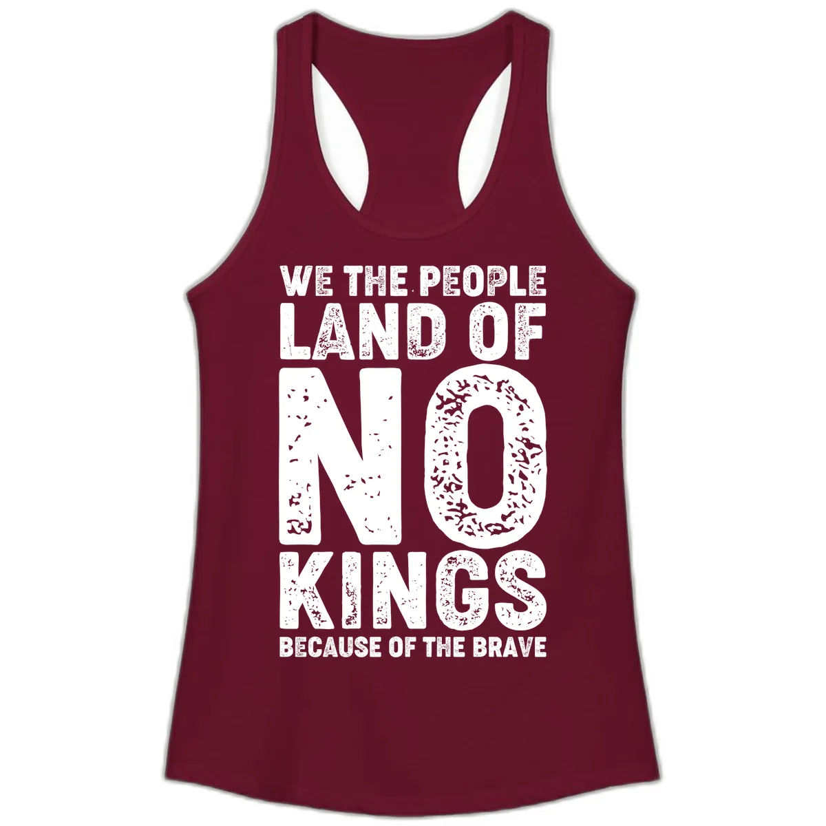 We The People Bravery Foundation Historical Quote Ladies Tank in Solid Cardinal Red