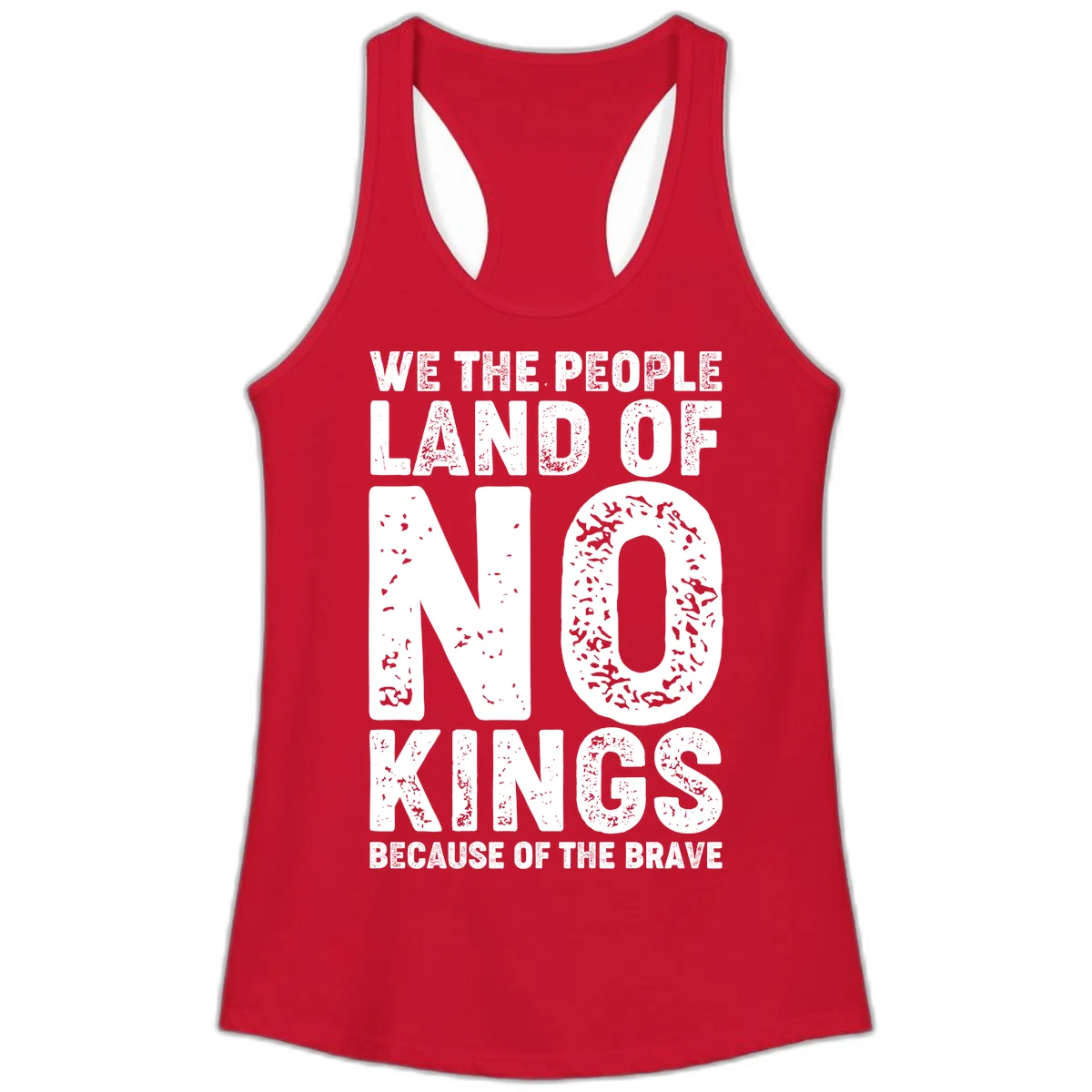 We The People Bravery Foundation Ladies Tank in Solid Red