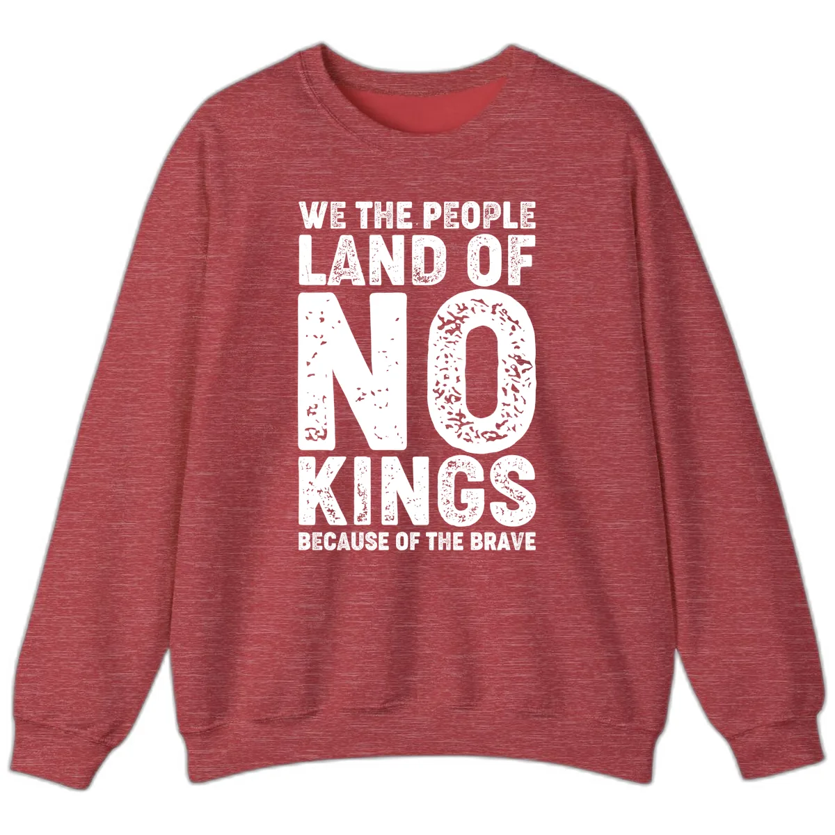 We The People Bravery Foundation Historical Quote Sweatshirt in Heather Scarlet Red