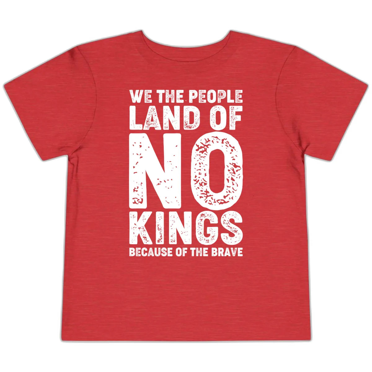 We The People Bravery Foundation Historical Quote Toddler T-Shirt in Heather Red