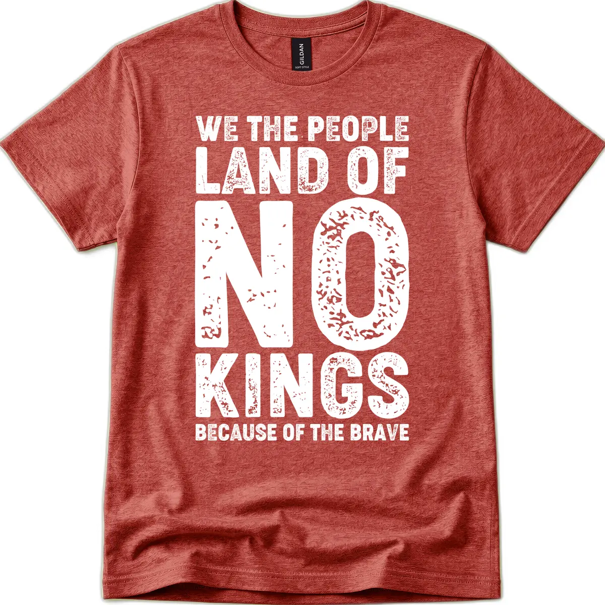 We The People Bravery Foundation Historical Quote T-Shirt in Heather Cardinal