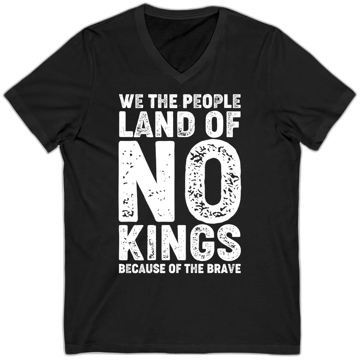 We The People Bravery Foundation V-Neck Tee in Black