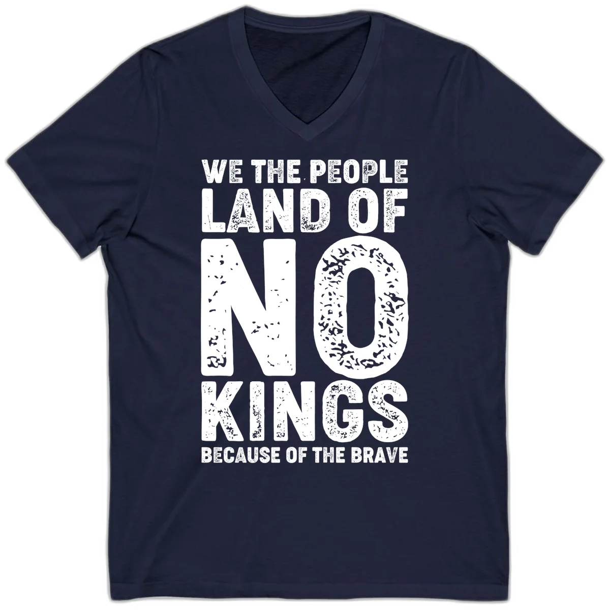 We The People Bravery Foundation V-Neck Tee in Navy