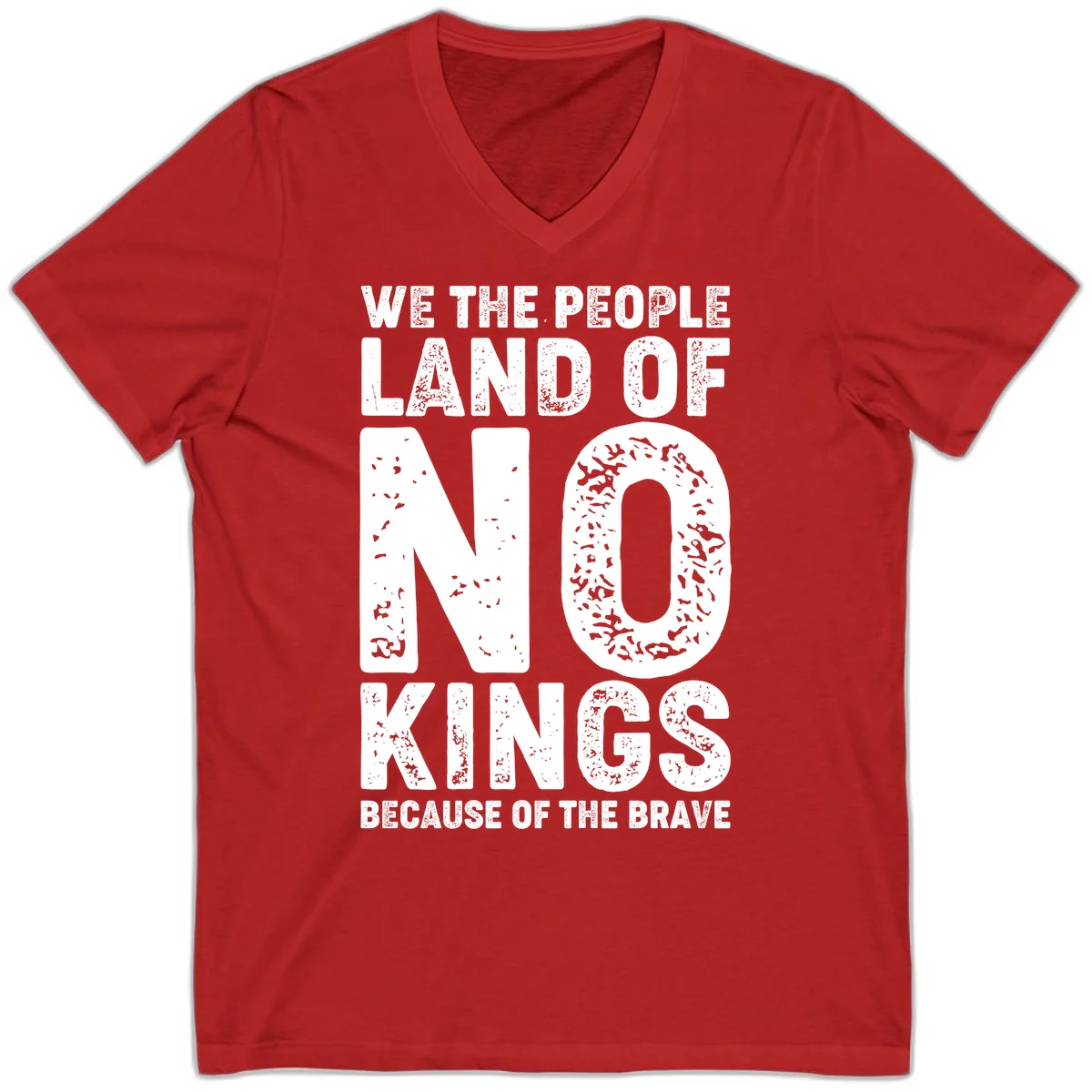We The People Bravery Foundation V-Neck Tee in Red