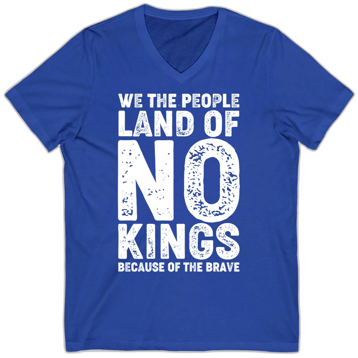 We The People Bravery Foundation V-Neck Tee in True Royal