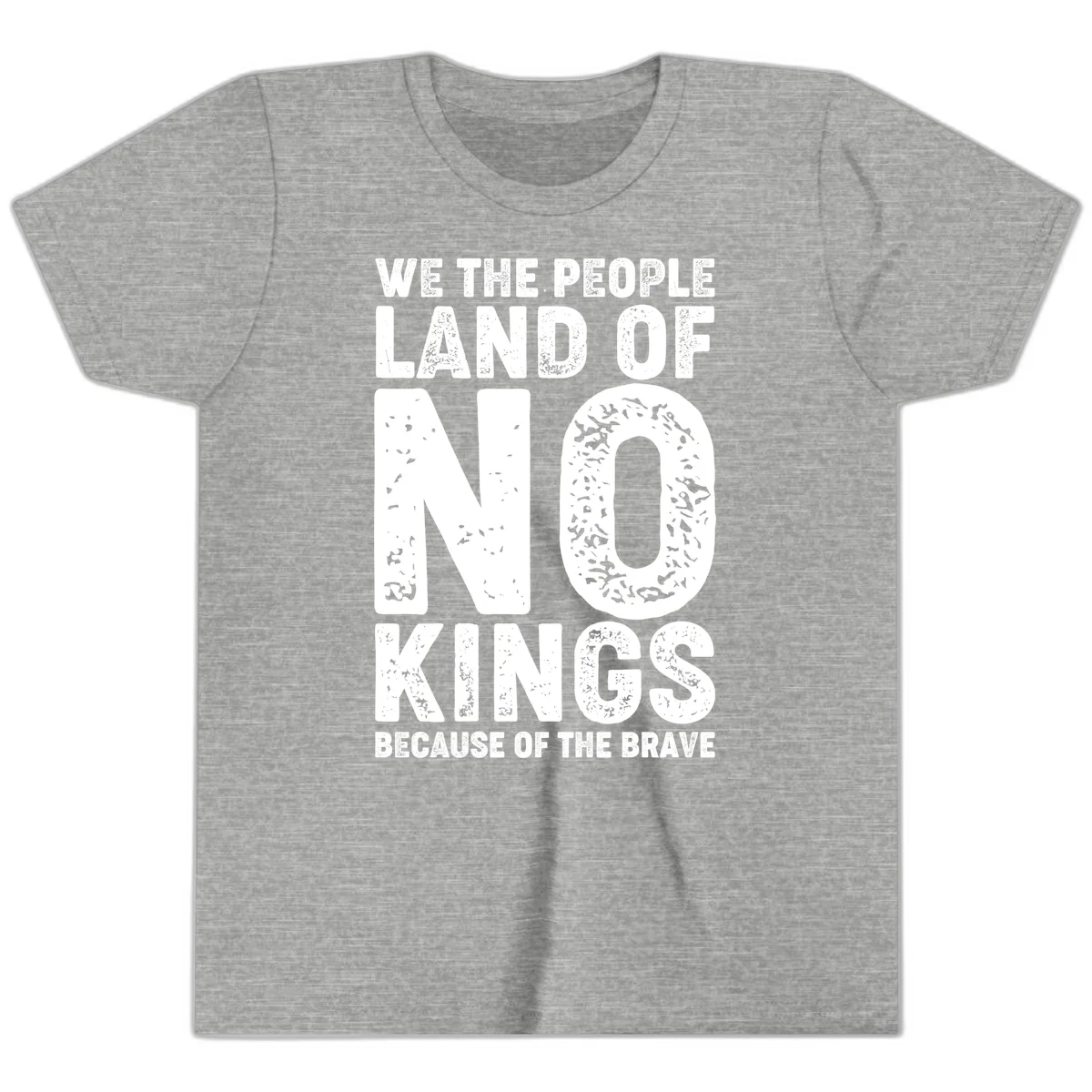 We The People Bravery Foundation Youth T-Shirt in Athletic Heather