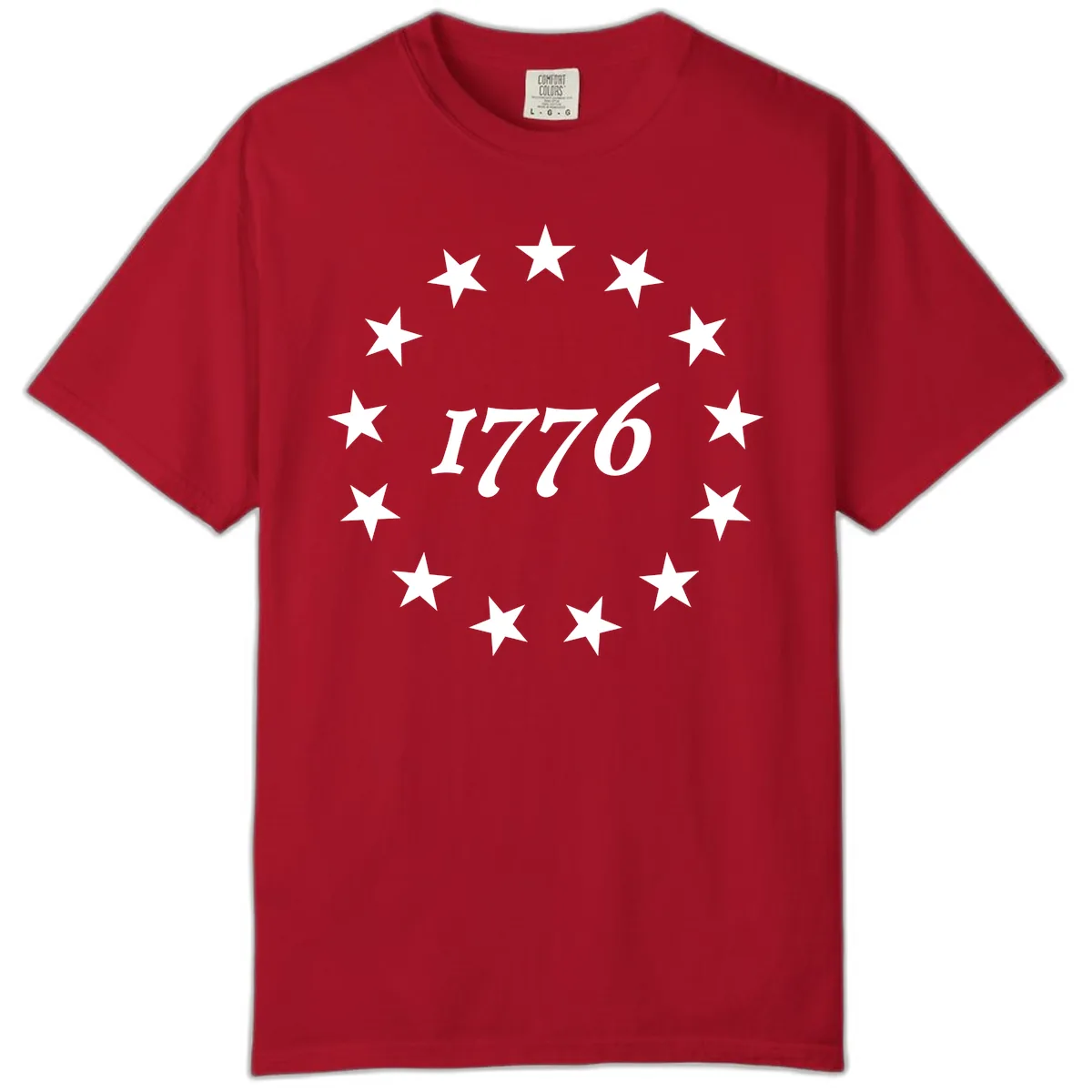 America 250th Anniversary EST 1776 Stars Comfort Color in Red