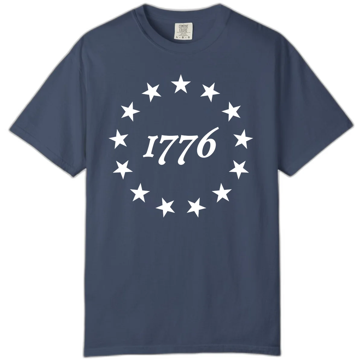 America 250th Anniversary EST 1776 Stars Comfort Color in Midnight