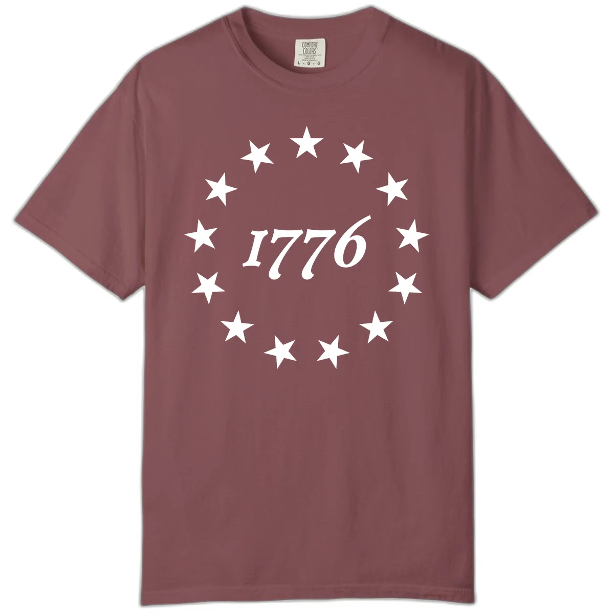 America 250th Anniversary EST 1776 Stars Comfort Color in Brick