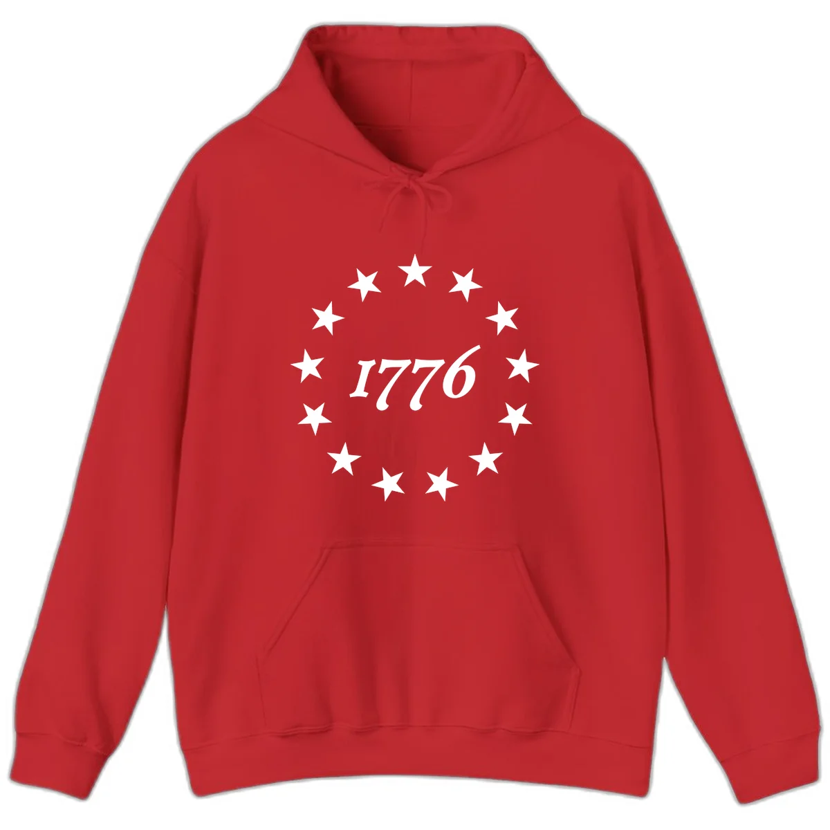 America 250th Anniversary EST 1776 Stars Hoodie in Red