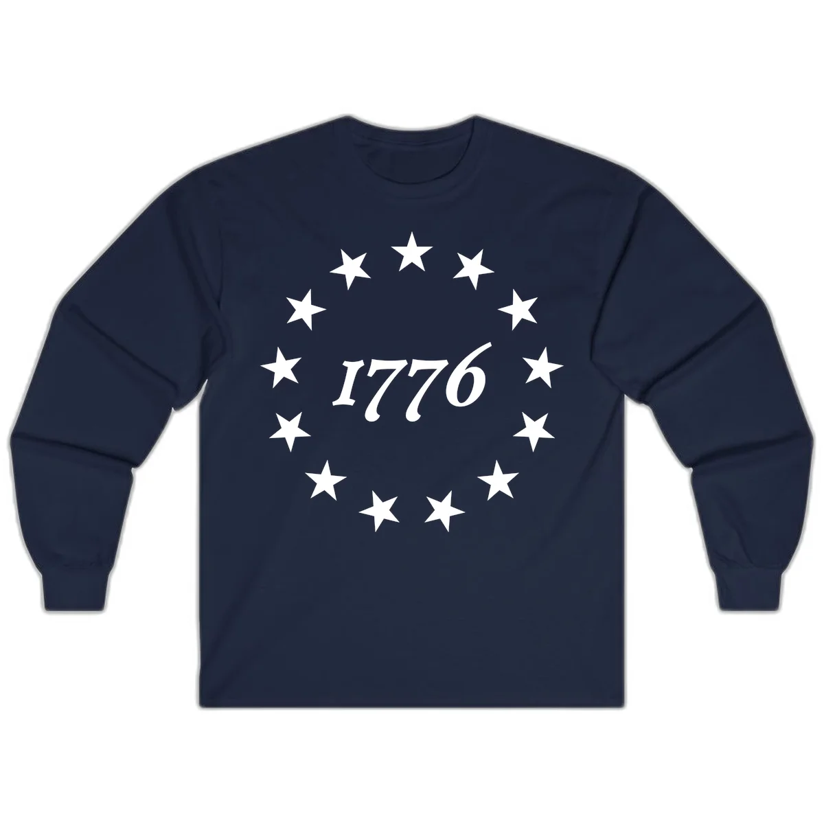 America 250th Anniversary EST 1776 Stars Long Sleeve in Navy