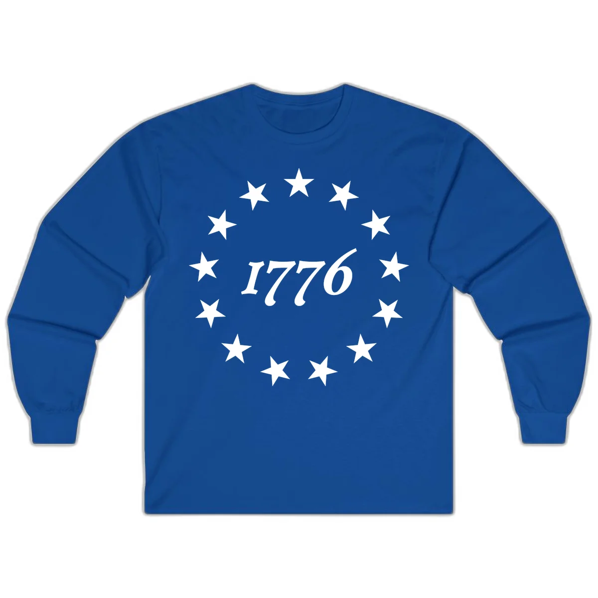 America 250th Anniversary EST 1776 Stars Long Sleeve in Royal