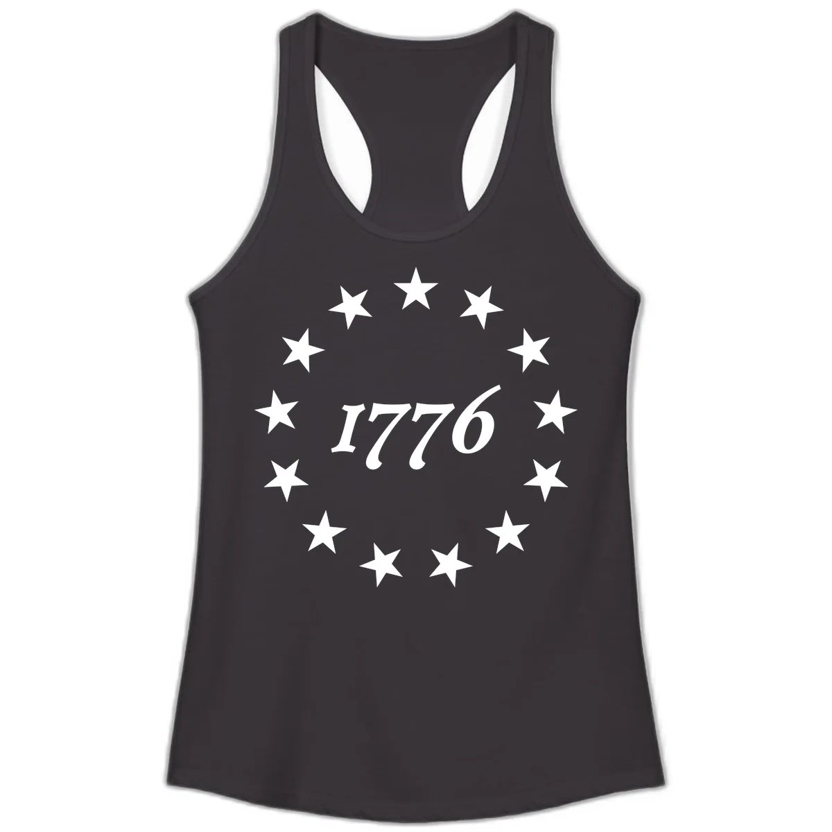 America 250th Anniversary EST 1776 Stars Ladies Tank in Black