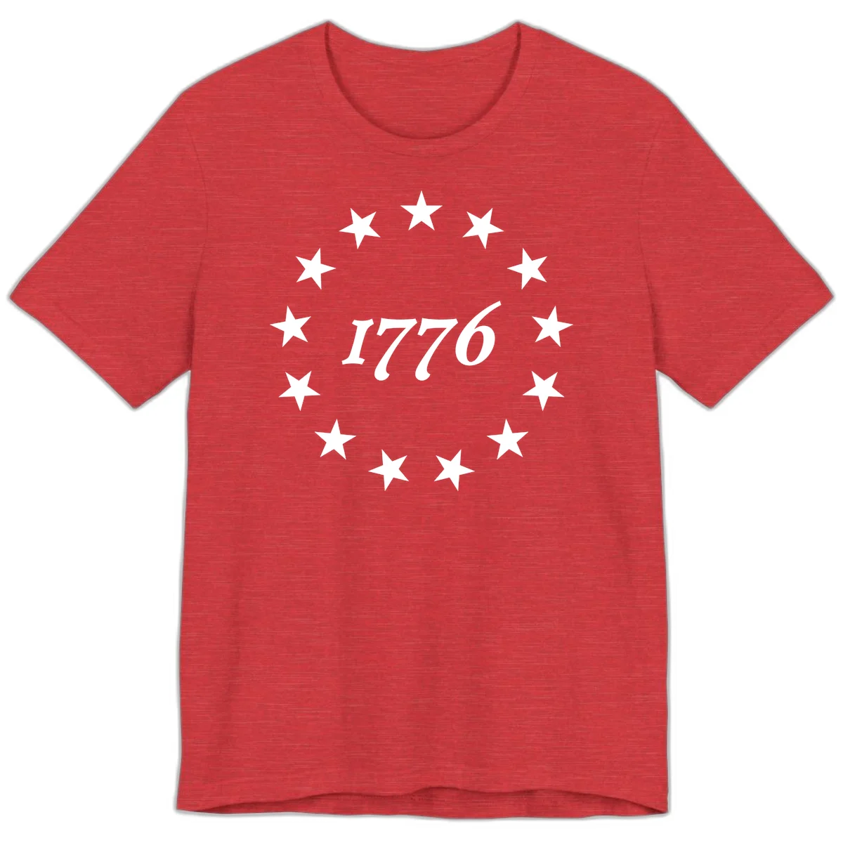 America 250th Anniversary EST 1776 Stars Premium T-Shirt in Heather Red