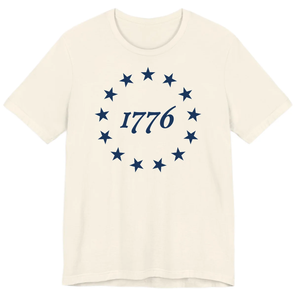 America 250th Anniversary EST 1776 Stars Premium T-Shirt in Natural