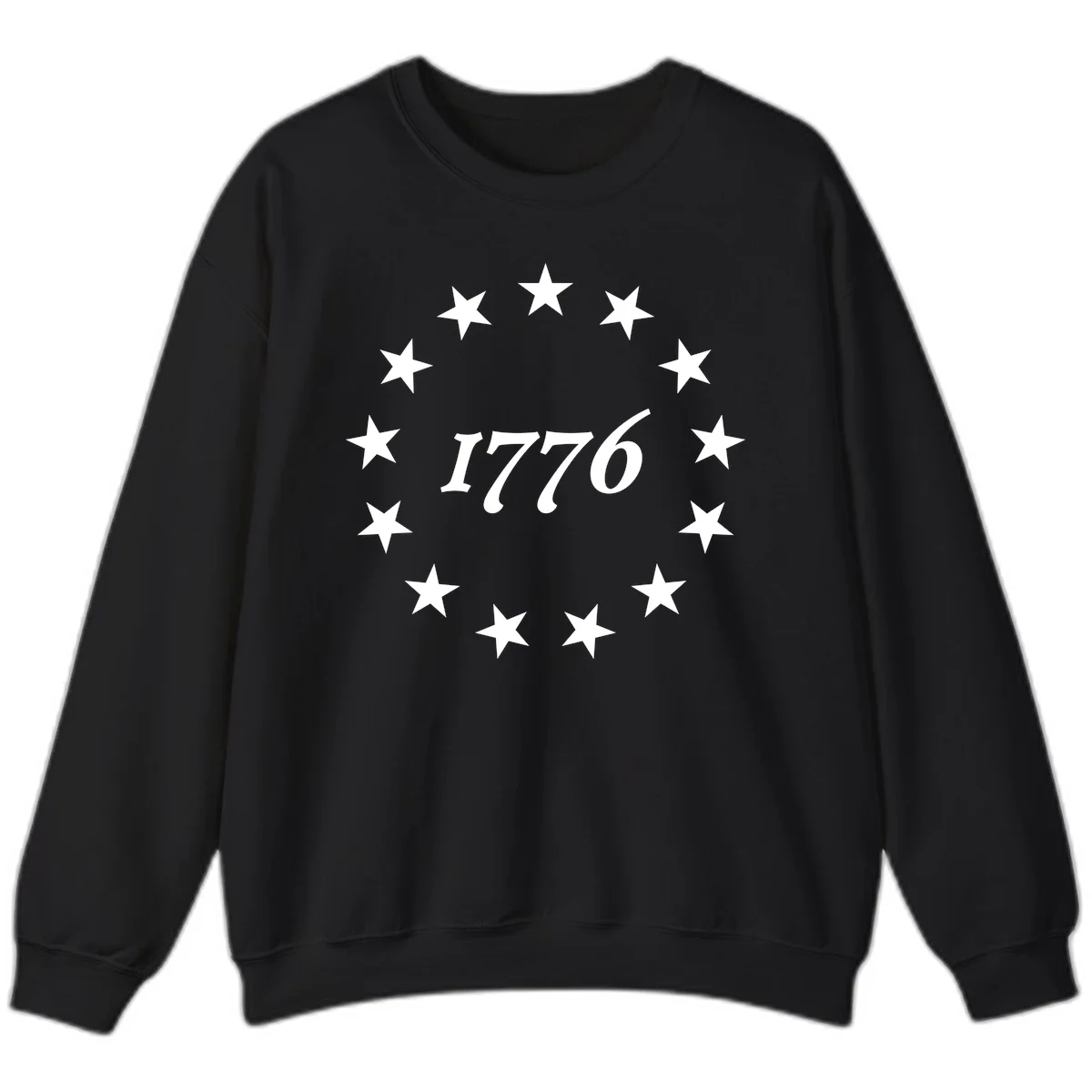 America 250th Anniversary EST 1776 Stars Sweatshirt in Black