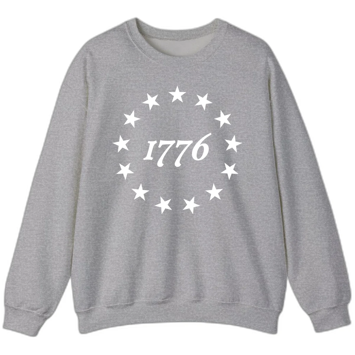 America 250th Anniversary EST 1776 Stars Sweatshirt in Sport Grey
