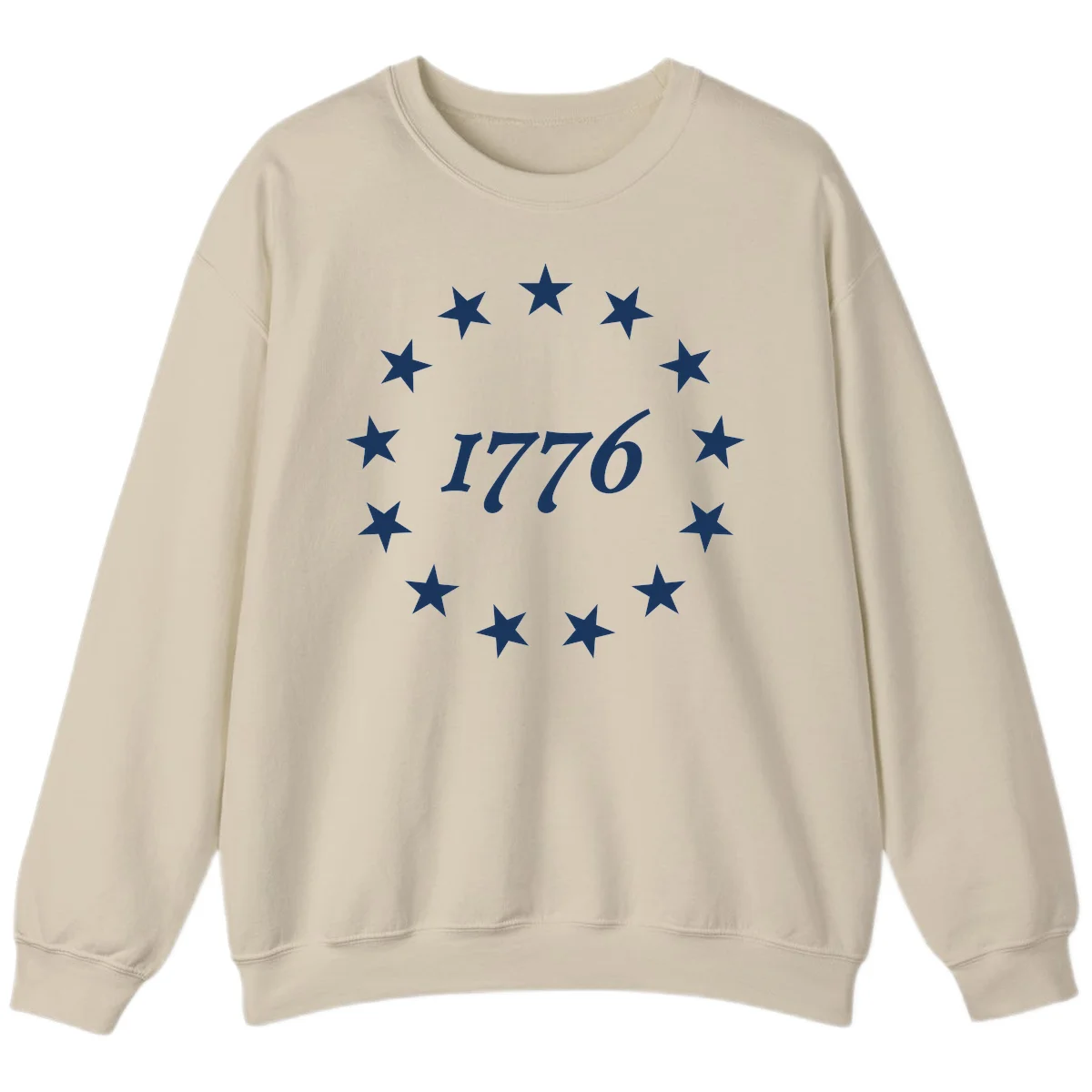 America 250th Anniversary EST 1776 Stars Sweatshirt in Sand