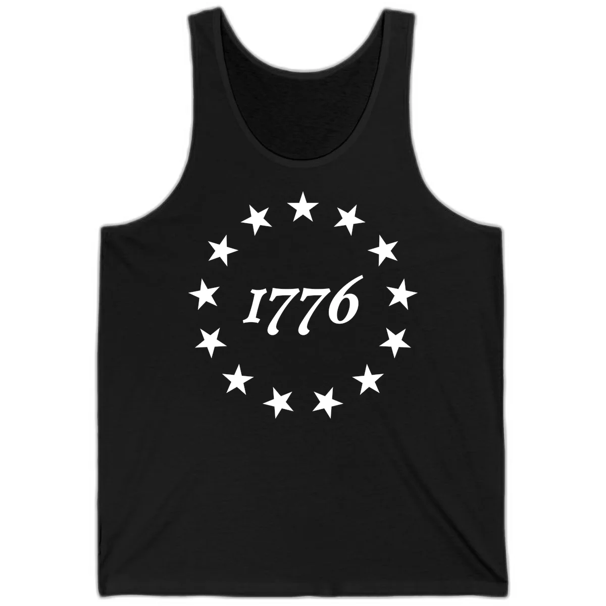 America 250th Anniversary EST 1776 Stars Tank in Black
