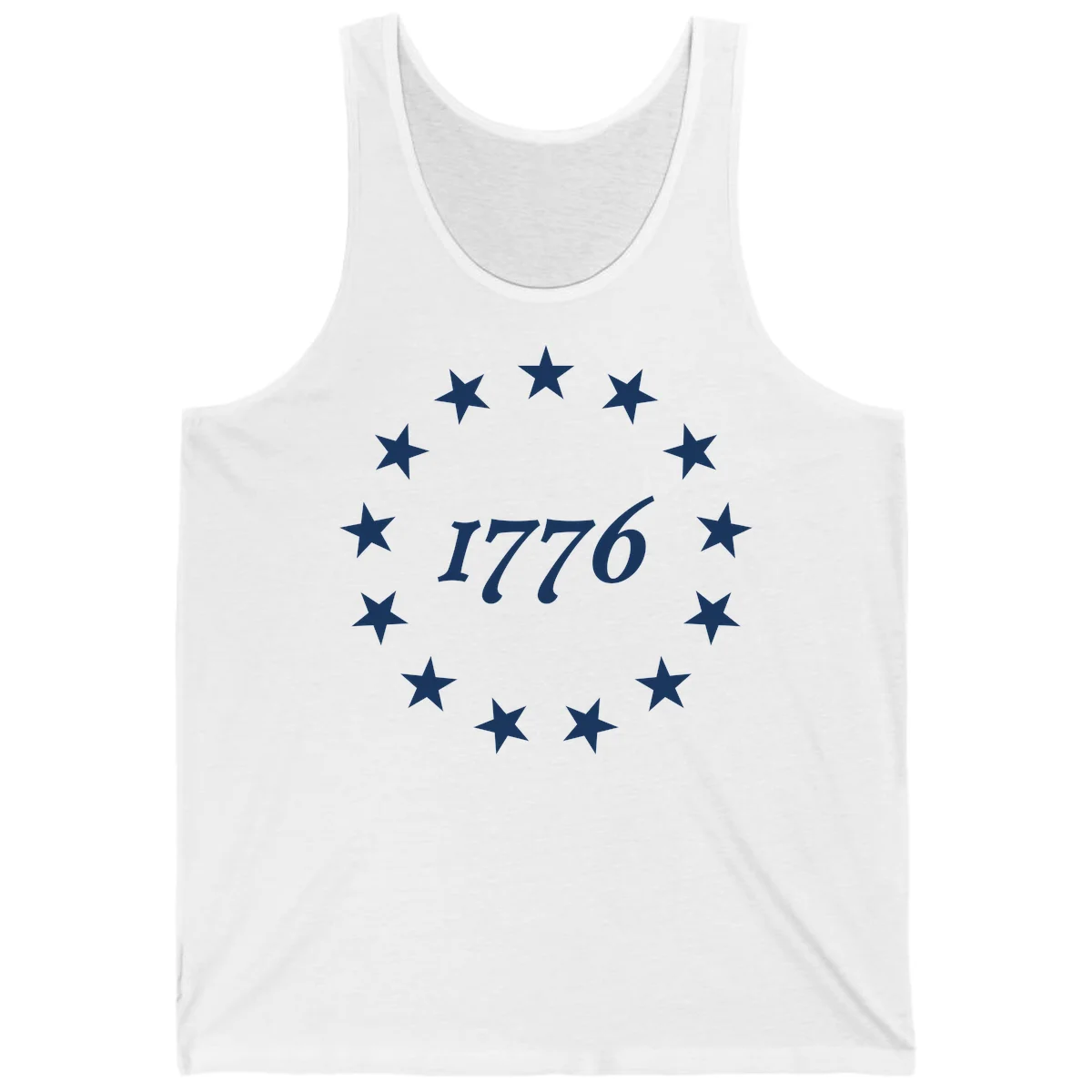 America 250th Anniversary EST 1776 Stars Tank in White