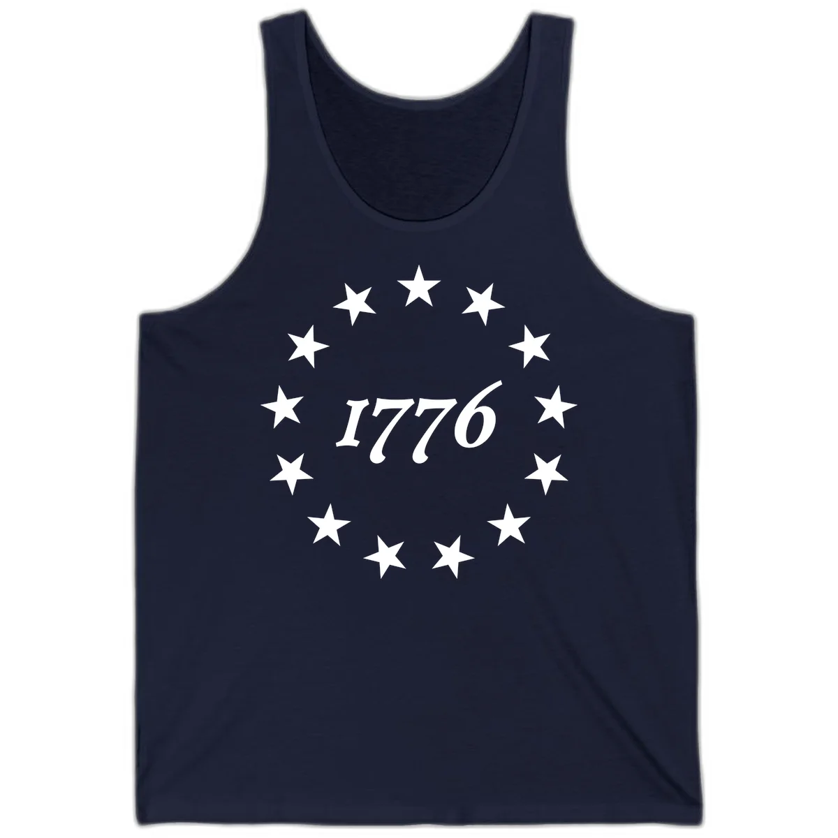 America 250th Anniversary EST 1776 Stars Tank in Navy
