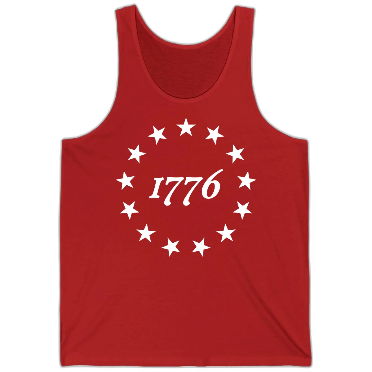 America 250th Anniversary EST 1776 Stars Tank in Red