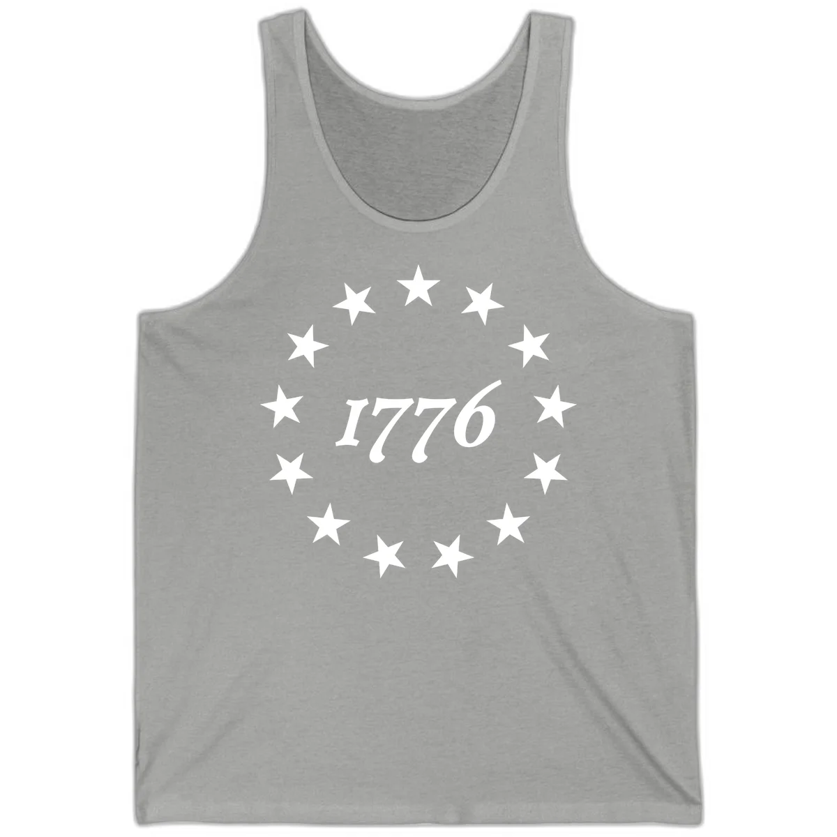 America 250th Anniversary EST 1776 Stars Tank in Athletic Heather