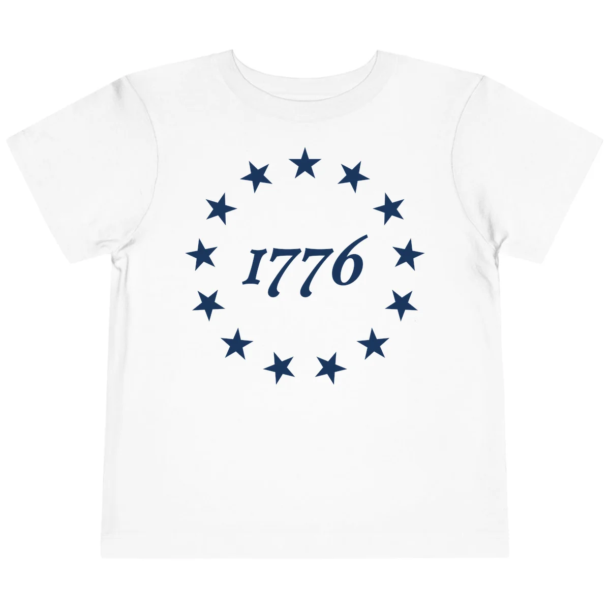 America 250th Anniversary EST 1776 Stars Toddler T-Shirt in White