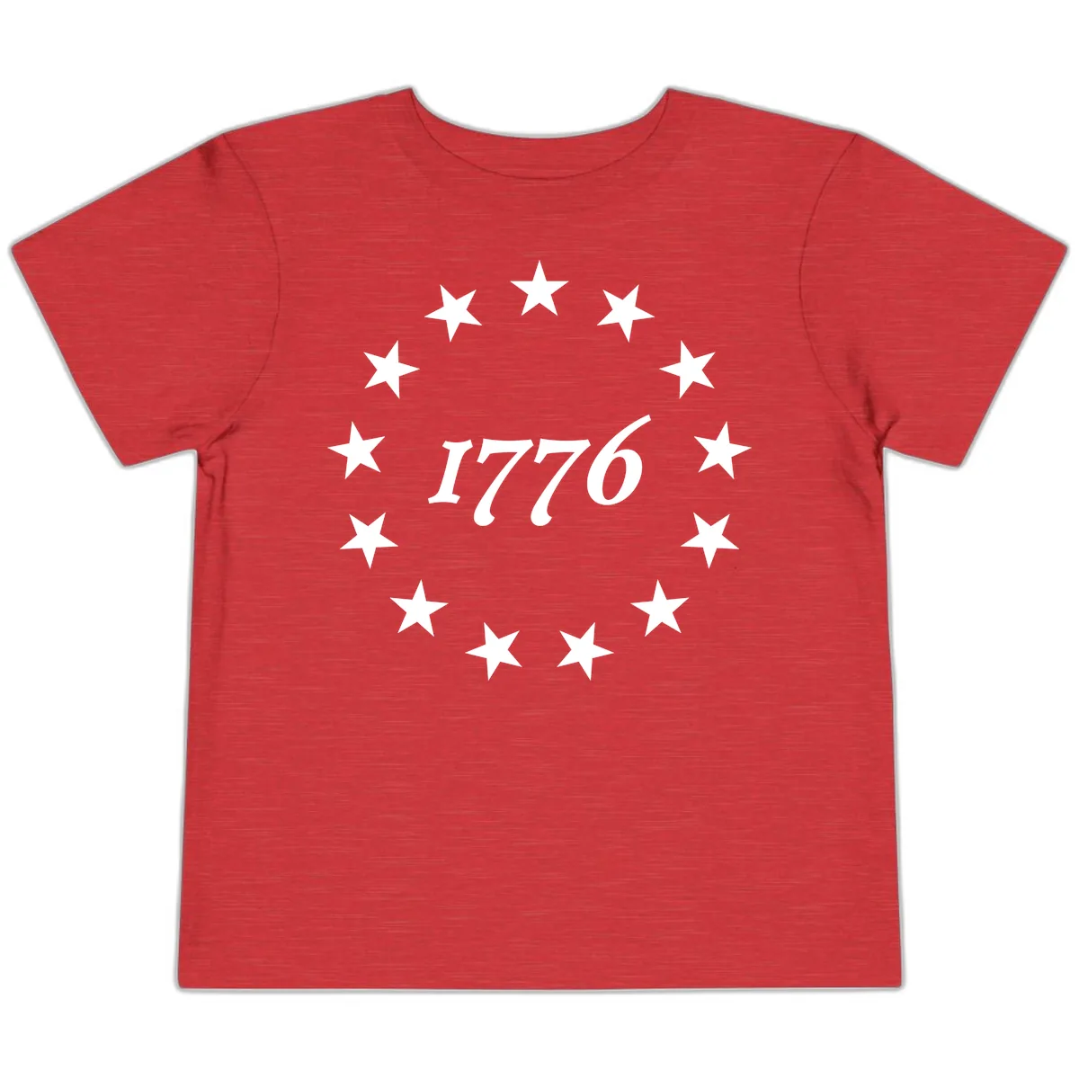 America 250th Anniversary EST 1776 Stars Toddler T-Shirt in Heather Red