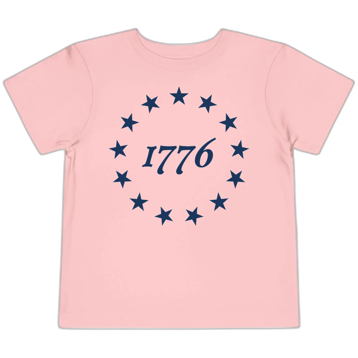 America 250th Anniversary EST 1776 Stars Toddler T-Shirt in Pink