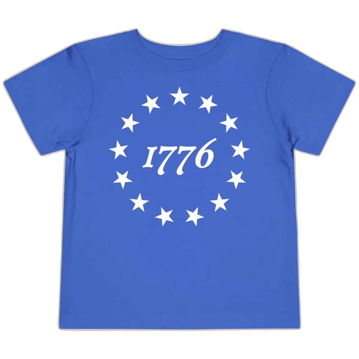 America 250th Anniversary EST 1776 Stars Toddler T-Shirt in True Royal
