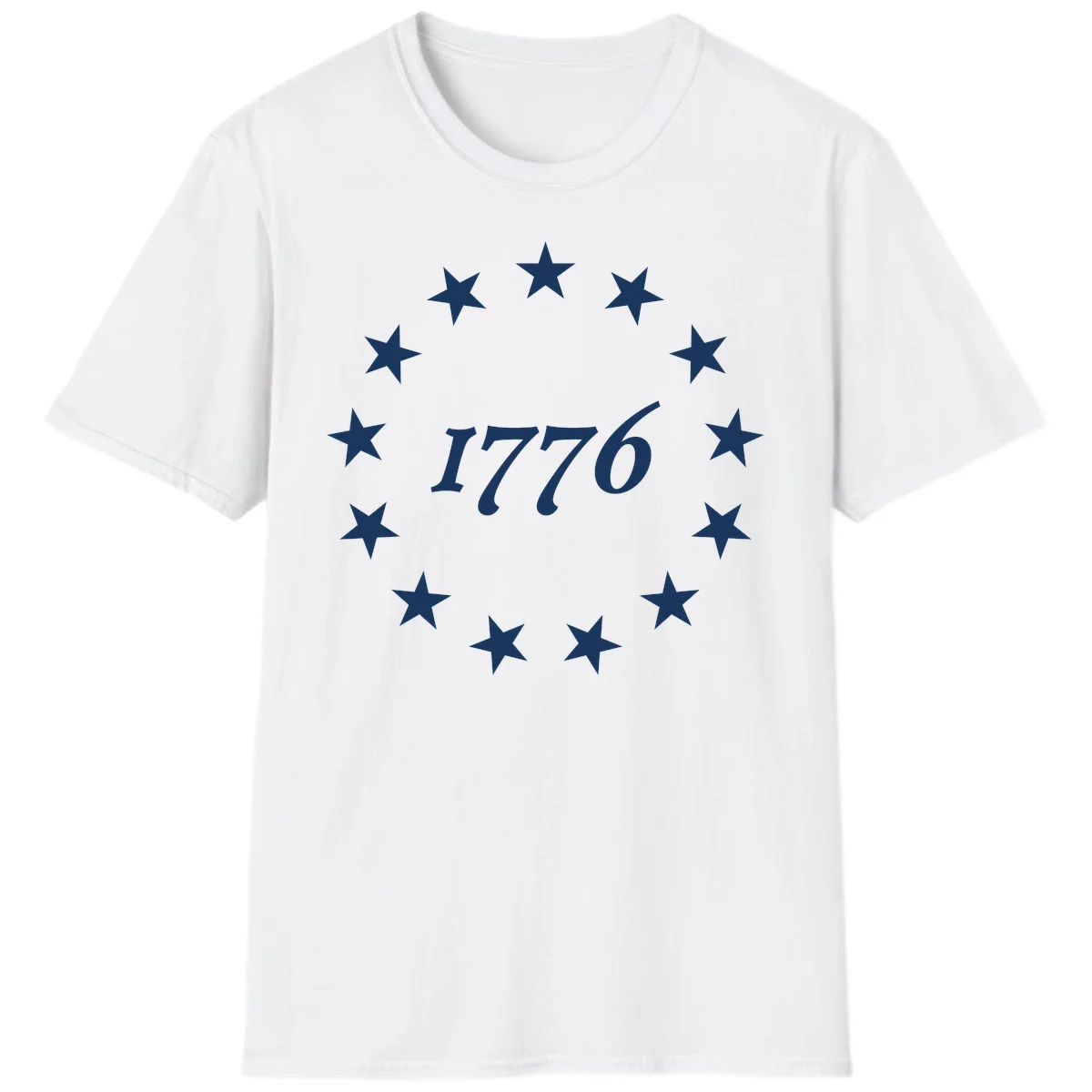 America 250th Anniversary EST 1776 Stars T-Shirt in White