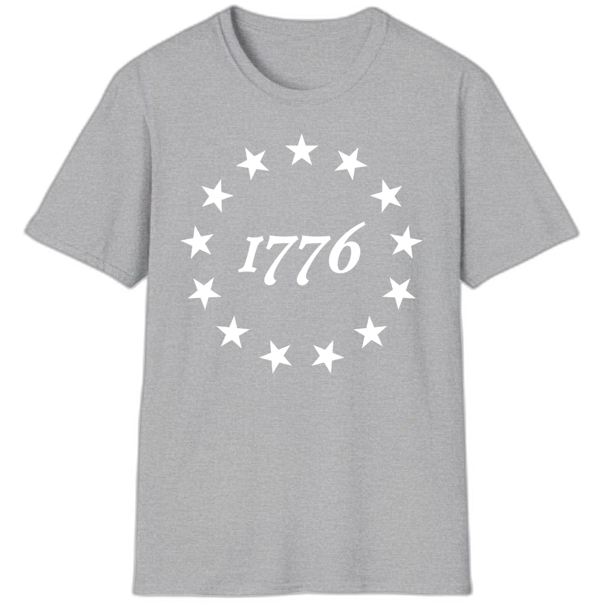 America 250th Anniversary EST 1776 Stars T-Shirt in Sport Grey