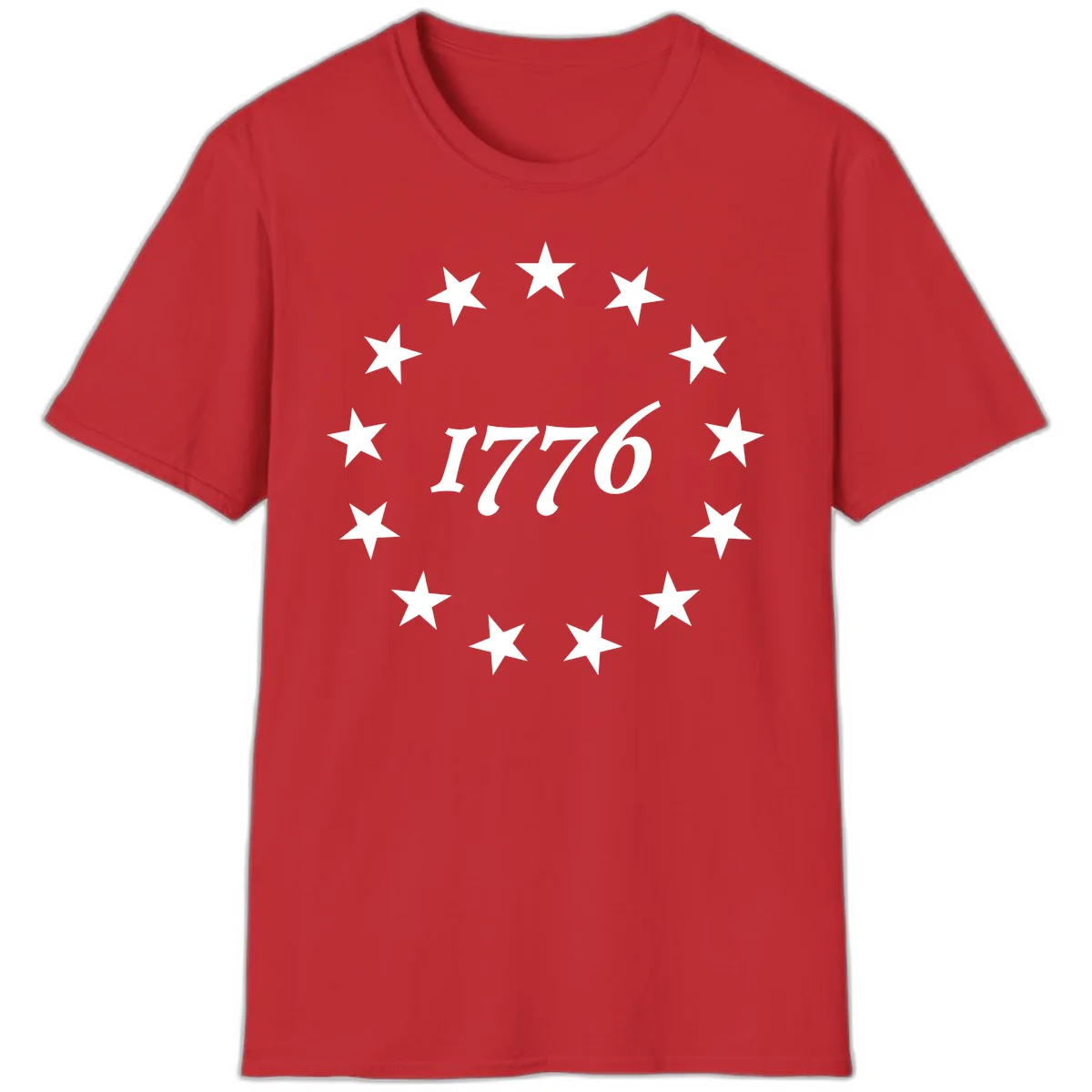 America 250th Anniversary EST 1776 Stars T-Shirt in Red