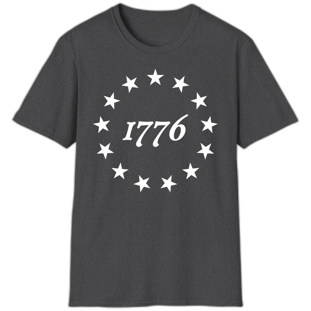 America 250th Anniversary EST 1776 Stars T-Shirt in Dark Heather