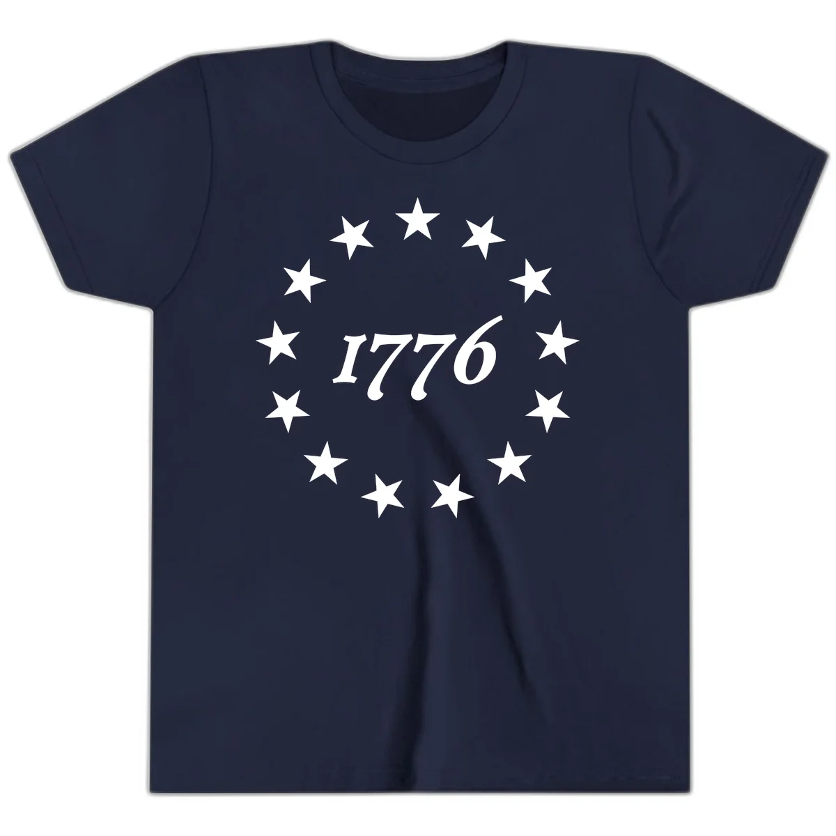 America 250th Anniversary EST 1776 Stars Youth T-Shirt in Navy