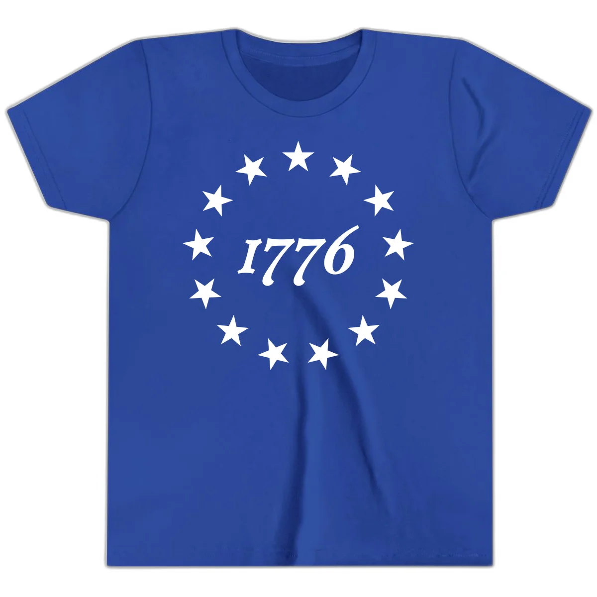 America 250th Anniversary EST 1776 Stars Youth T-Shirt in True Royal