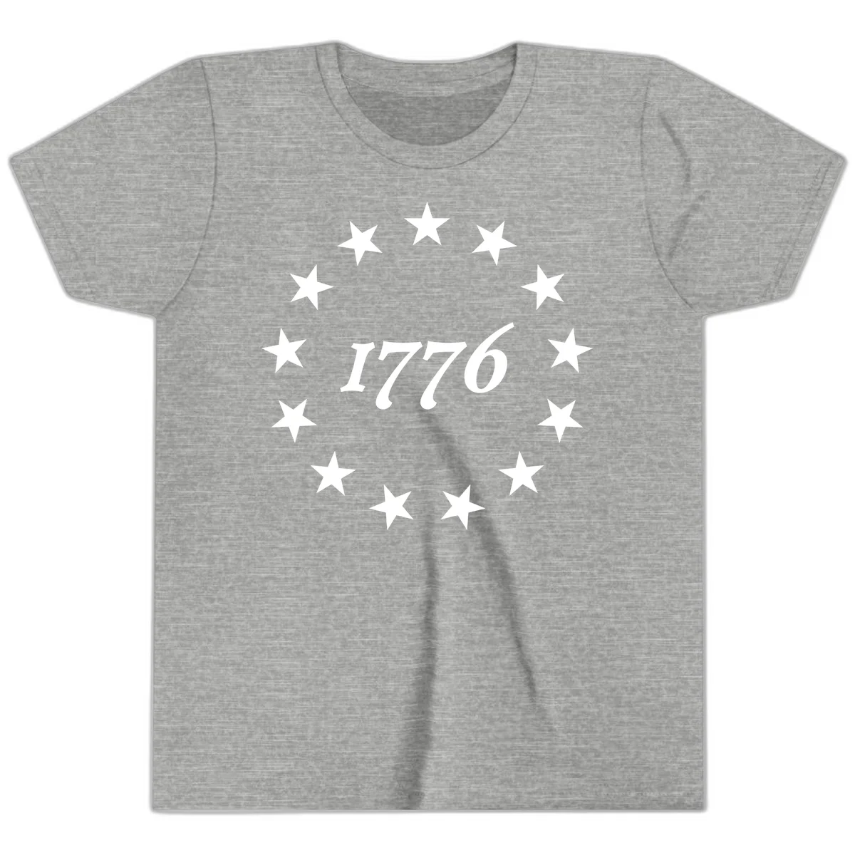 America 250th Anniversary EST 1776 Stars Youth T-Shirt in Athletic Heather