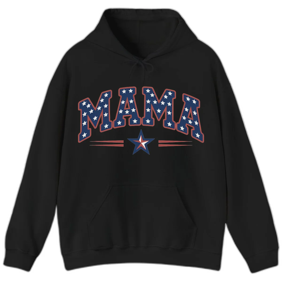 Star-Spangled Mama Hoodie in Black