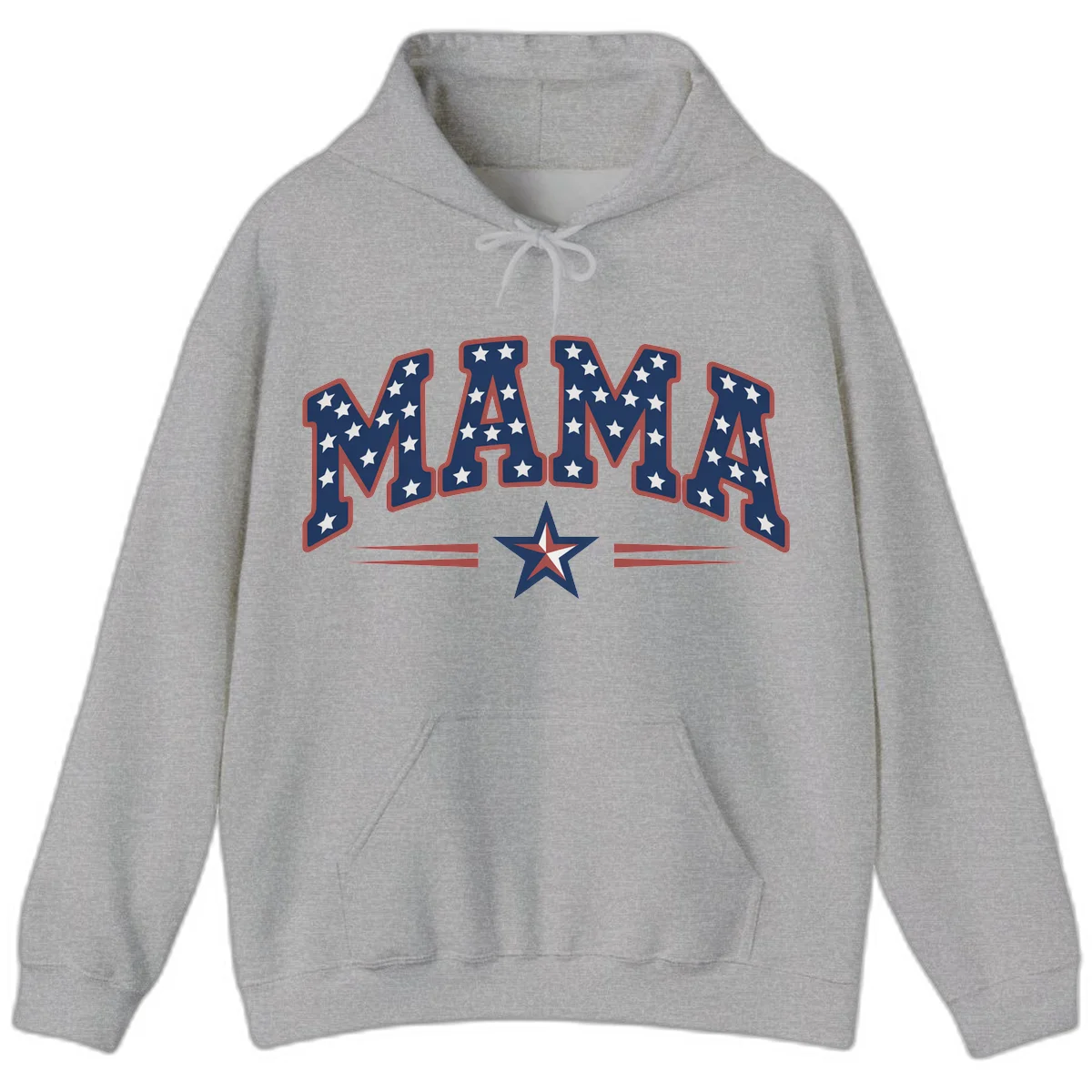 Star-Spangled Mama Hoodie in Sport Grey
