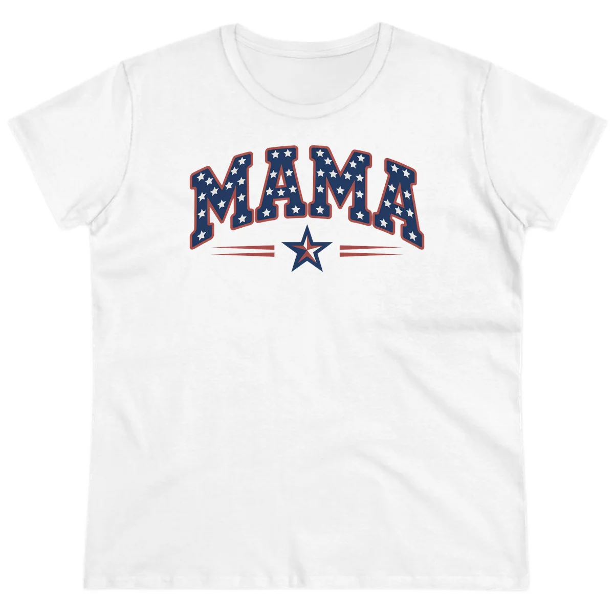 Star-Spangled Mama Ladies Tee in White