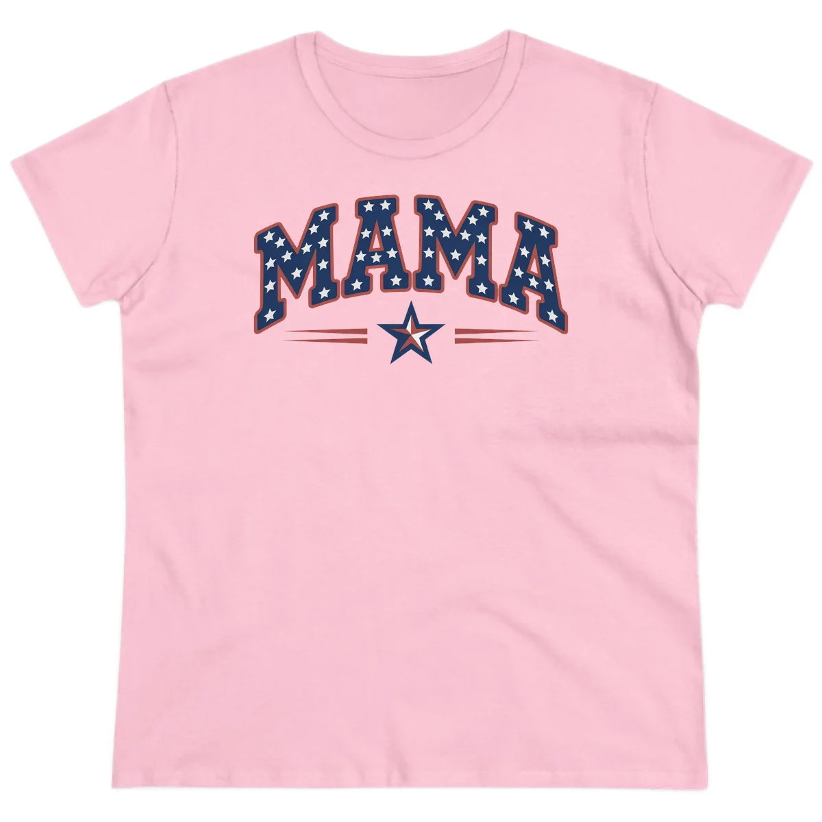 Star-Spangled Mama Ladies Tee in Light Pink