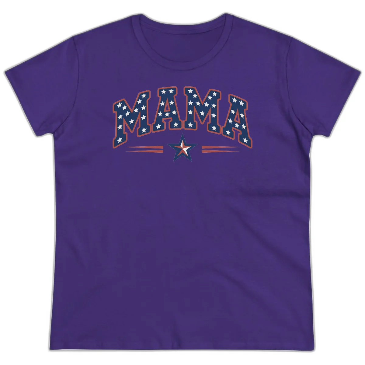 Star-Spangled Mama Ladies Tee in Purple